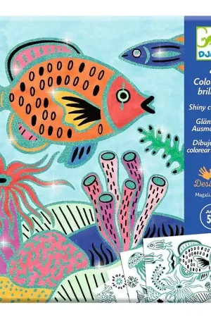 Beperkt Aanbod Djeco Kleurplaten - 4 st. - Under The Sea