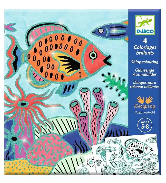 Beperkt Aanbod Djeco Kleurplaten - 4 st. - Under The Sea