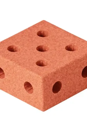 Koop Vandaag MODU Blok Vierkant - 20x20x10 cm - Burnt Orange