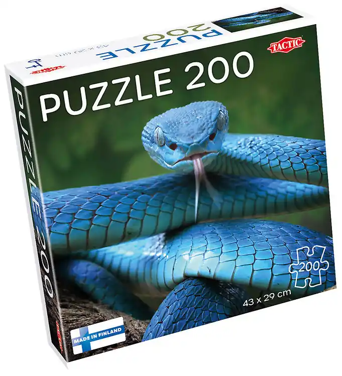 TACTIC Puzzel - 200 Bakstenen - 43x29 cm - Blue Adderslang Lage Kosten