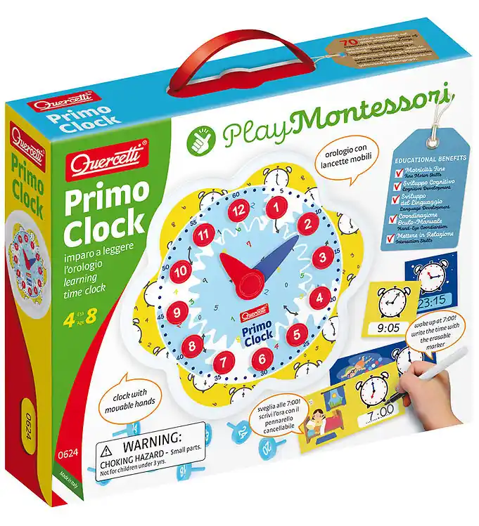 Direct Beschikbaar Quercetti Speelgoedklok - Leer de tijd - Play Montessori - 0624
