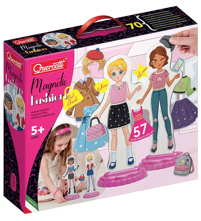 Quercetti Aankleedpoppen - Magnetische mode - Beste Friends - Betrouwbaar