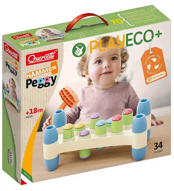 Quercetti Werkbank - PlayEco+ - 34 Onderdelen - 84120 Veilige Betaling
