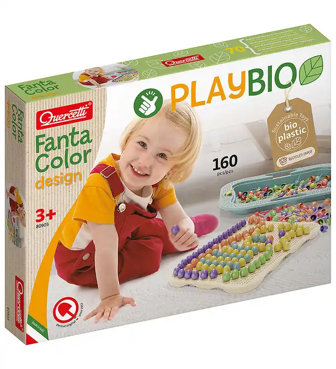 Hoge Kwaliteit Quercetti Plakmozaïek - Fantacolor Playbio - 160 Onderdelen - 80