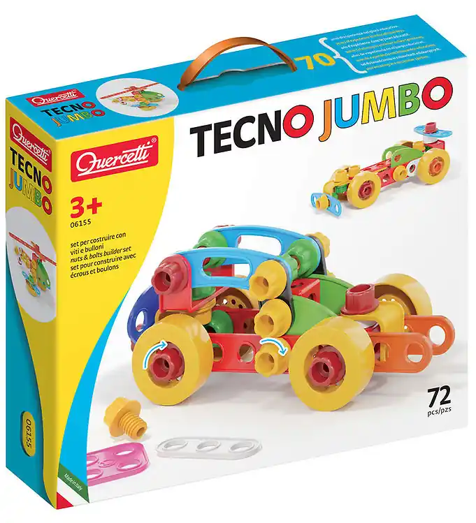Aanbieding Quercetti Vaartuig - Zelf bouwen - Techno Jumbo - 72 Onderdelen