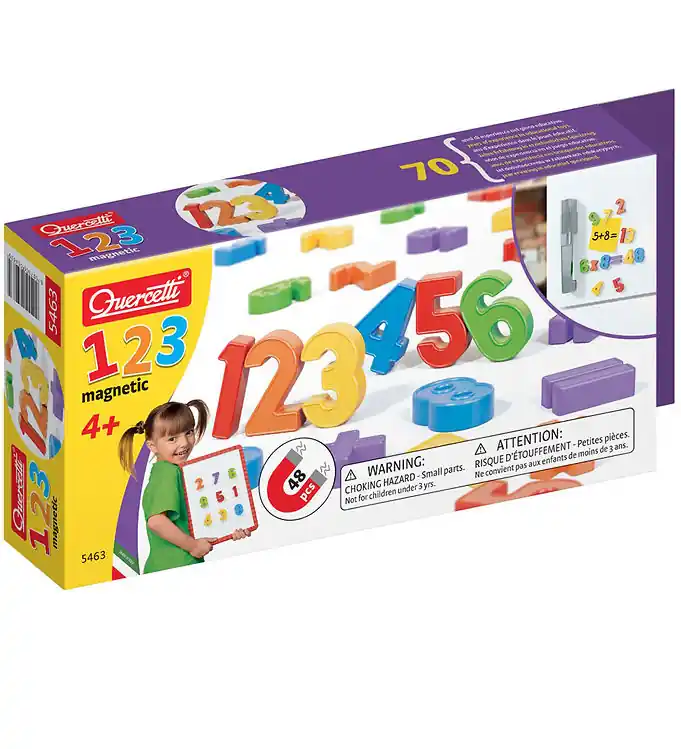 Gratis Retour Quercetti Magnetisch Nummers en Wiskunde - 123 - 48 Onderdelen -