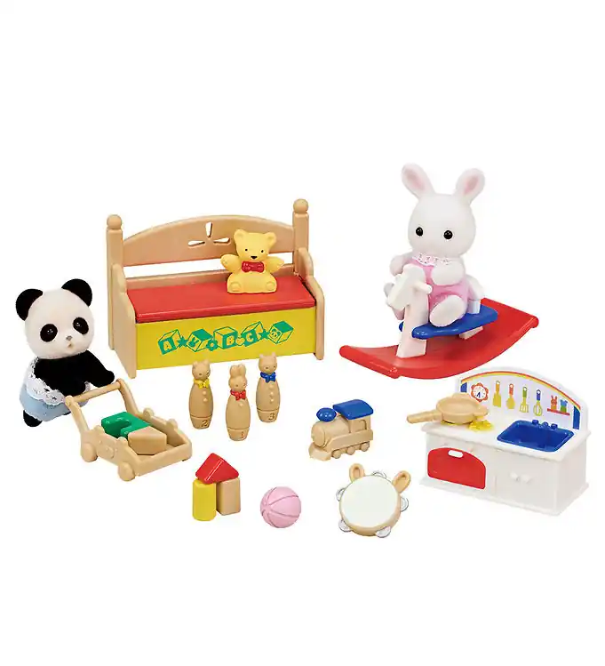 Sylvanian Families - Baby's Speelgoed Box Snow Rabbit & Panda Ba Favoriet