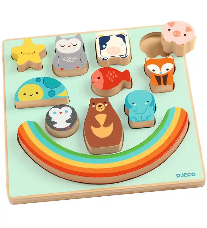 Populair Djeco Puzzel - 11 Bakstenen - Hout - Puzz & Boom Rainbow