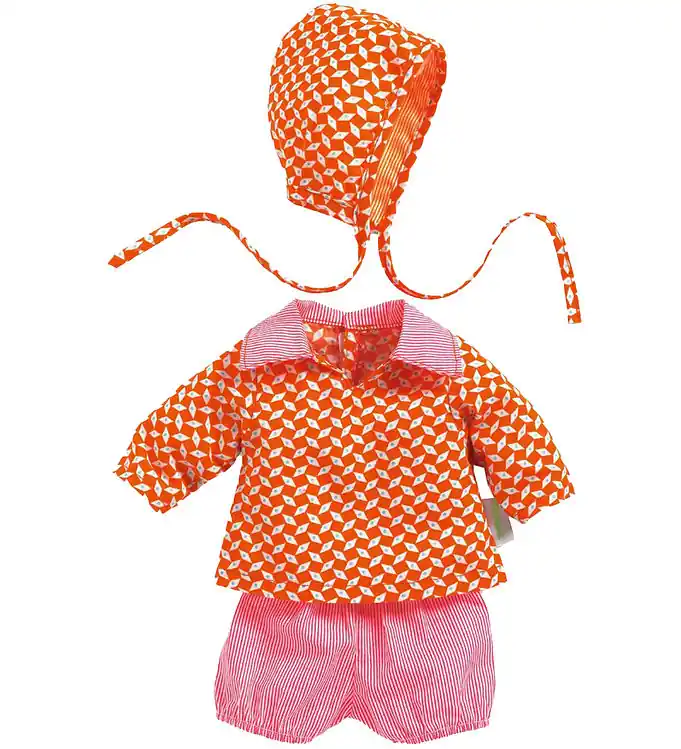 Gratis Retour Djeco Poppenkleding - Pepijn - Roze/Oranje