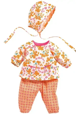 Aanbieding Djeco Poppenkleding - Hanako - Wit/Roze/Oranje