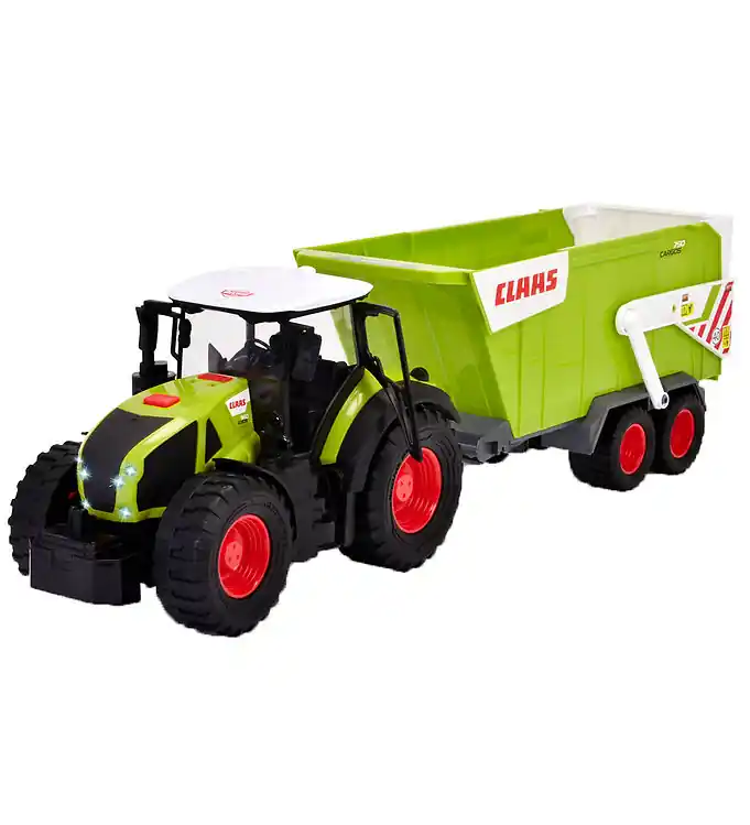 Dickie Toys Trekker - CLAAS Trekker m. Aanhangwagen - Licht/Gelu Korting