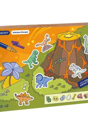 Crateit Creatieve Speelset - Dinosaurus - Hout - Ontsnapping uit Actieprijs