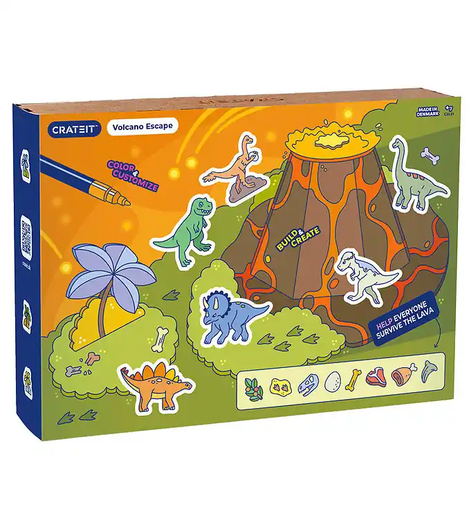 Crateit Creatieve Speelset - Dinosaurus - Hout - Ontsnapping uit Actieprijs