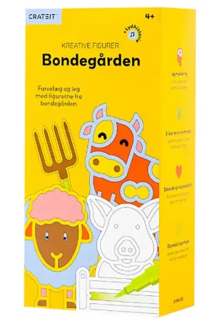 Crateit Creatieve Speelset - De boerderij - Hout - Audioverhaal Hoge Kwaliteit