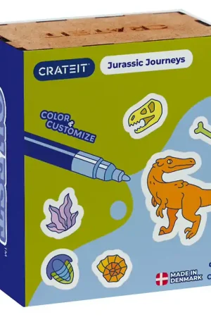 Weekendaanbieding Crateit Creatieve Speelset - Dinosaurus - Hout - Prehistorische