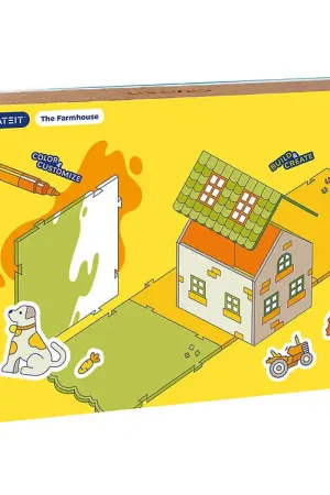 Crateit Creatieve Speelset - De Boerderij - Hout - De Boerderij Beperkt Aanbod