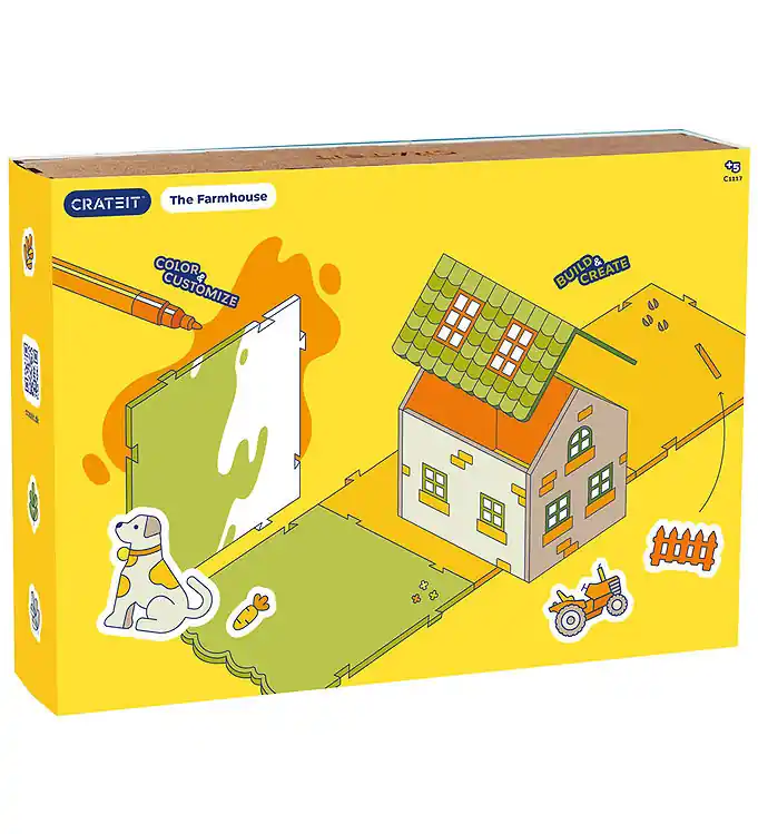 Crateit Creatieve Speelset - De Boerderij - Hout - De Boerderij Beperkt Aanbod