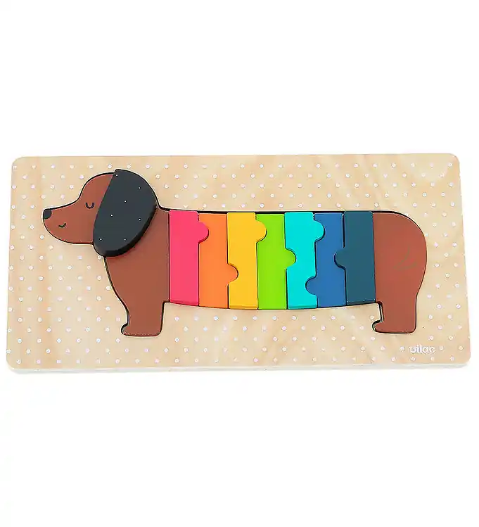 Vilac Puzzel - Hout - 11 Bakstenen - Hondje Beperkt Aanbod