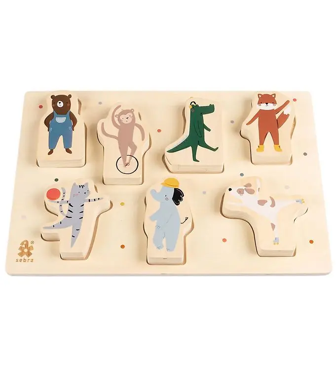 Sebra Puzzel - Hout - Tenen/bouwers Superprijs
