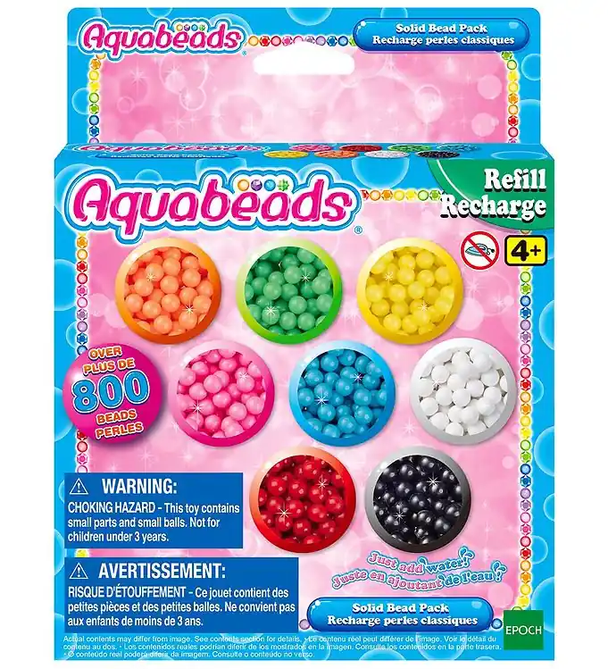 Aquabeads Kralen - 800+ st. - Solid kralenpakket - Multicolour Gecertificeerd