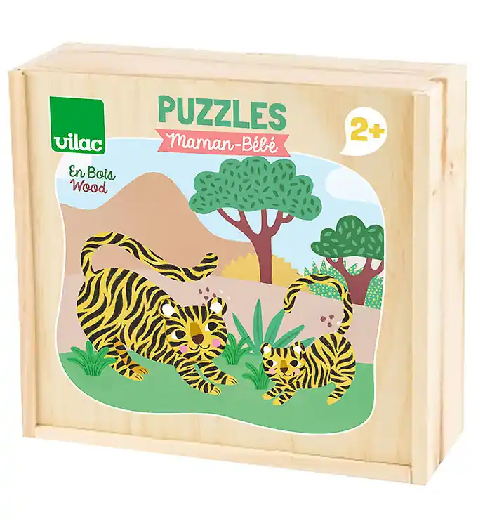 Vilac Puzzel - Hout - 12x2 Bakstenen - Moeder en Baby Express Levering