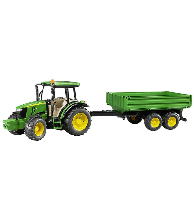 Koop Online Bruder Werkmachine - John Deere 5115M m. Aanhangwagen - 02108