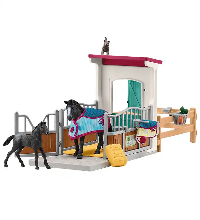 Bestel Nu Schleich Horse Club - Paardenbox m. Merrie en veulenL - 42611