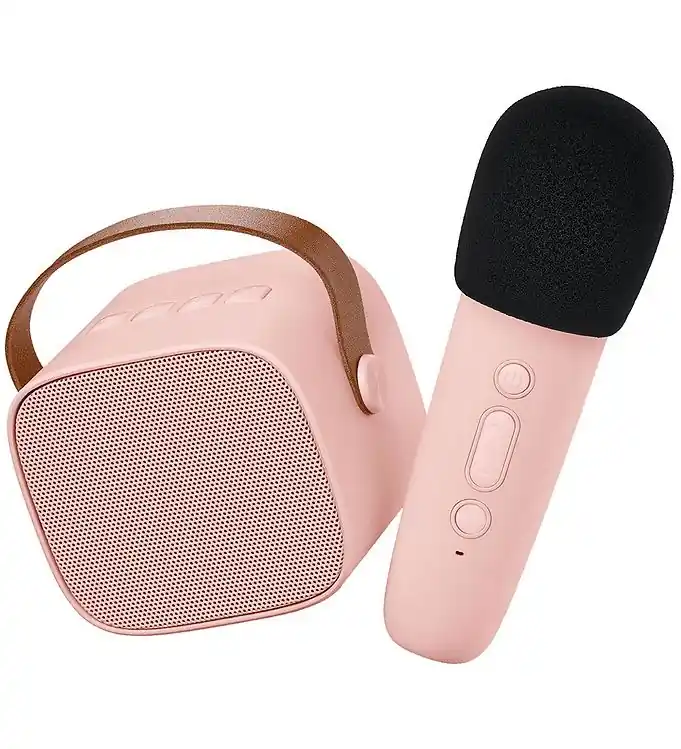 Aanbieding Lalarma Luidspreker m. Microfoon - Draadloos - Karaoke - Roze
