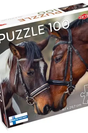 Nieuw TACTIC Puzzel - Paarden in Love - 100 Bakstenen