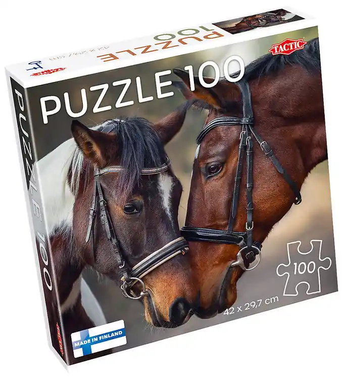 Nieuw TACTIC Puzzel - Paarden in Love - 100 Bakstenen