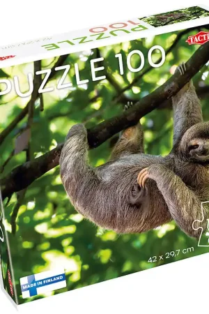 TACTIC Puzzel - Luiaard hangt aan boom - 100 Bakstenen Must-Have