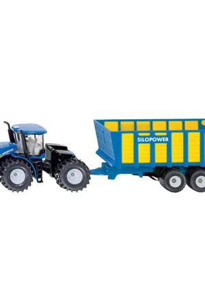 Favoriet Siku Trekker m. Silagewagen - New Holland T9.560 - Blauw