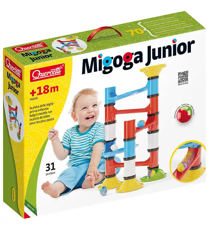 Quercetti Knikkerbaan - Migoga Junior - 31 Onderdelen - 6506 Tijdelijk Beschikbaar