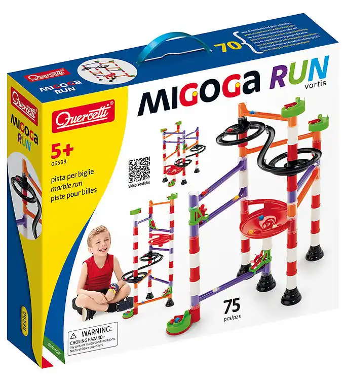 Actieprijs Quercetti Knikkerbaan - Migoga Run Vortis - 75 Onderdelen - 6538