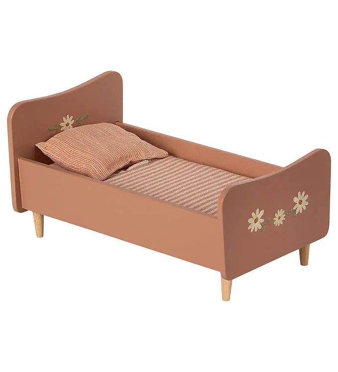 Lage Prijs Maileg Houten bed - Mini - Roze