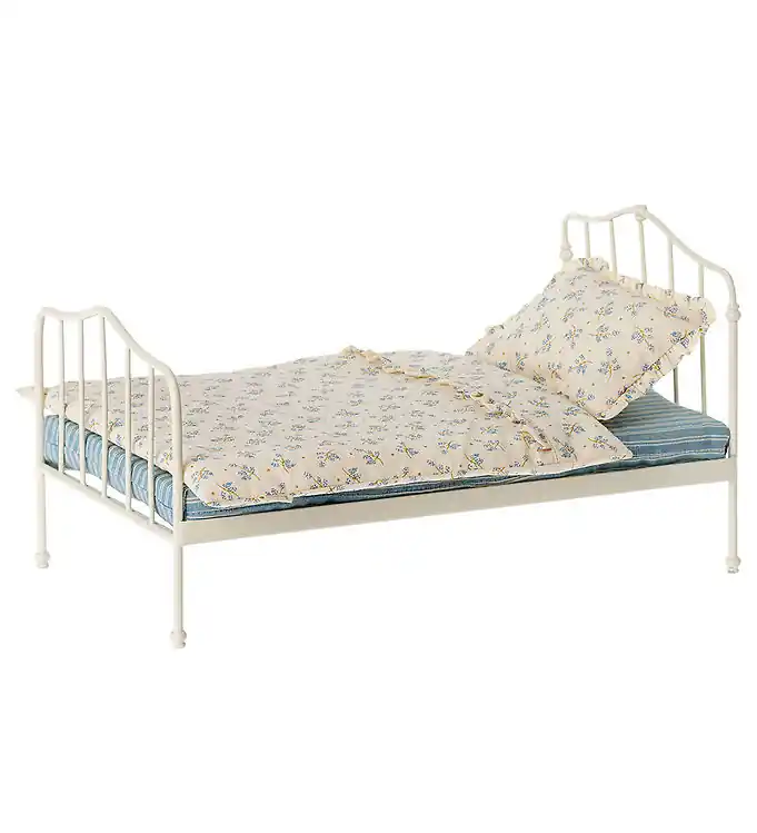 Gereduceerde Prijs Maileg Miniatuur Poppenbed - Mini - Blauw
