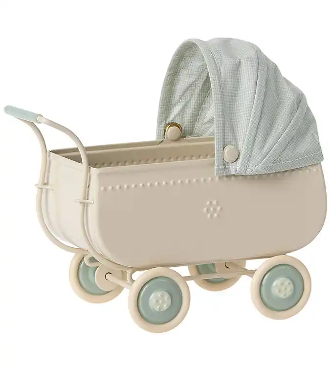 Maileg Kinderwagen - Micro- Blauw Weekendaanbieding