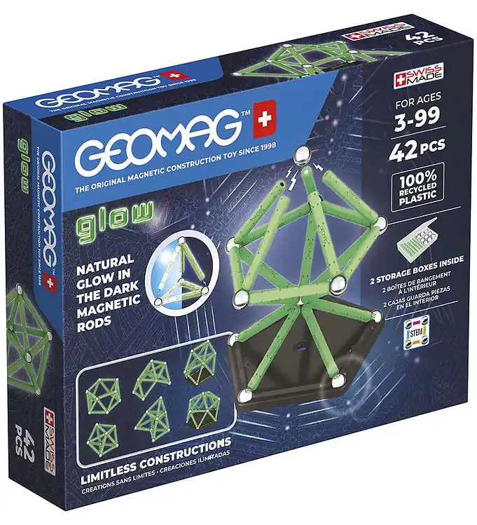 Geomag Magneetset - Glow Gerecycled - 42 Onderdelen Op = Op