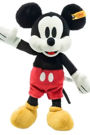 Seizoensaanbieding Steiff Knuffel - 31 cm. - Mickey Mouse - Zwart/Rood