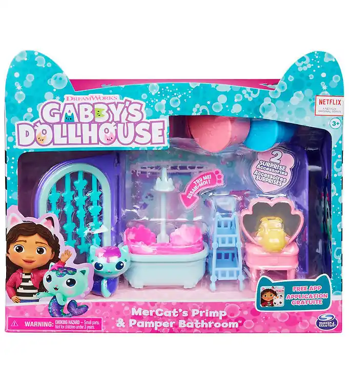 Betrouwbaar Gabby's Dollhouse Set - 8 Onderdelen - Mercat Primp & Verwenbadk