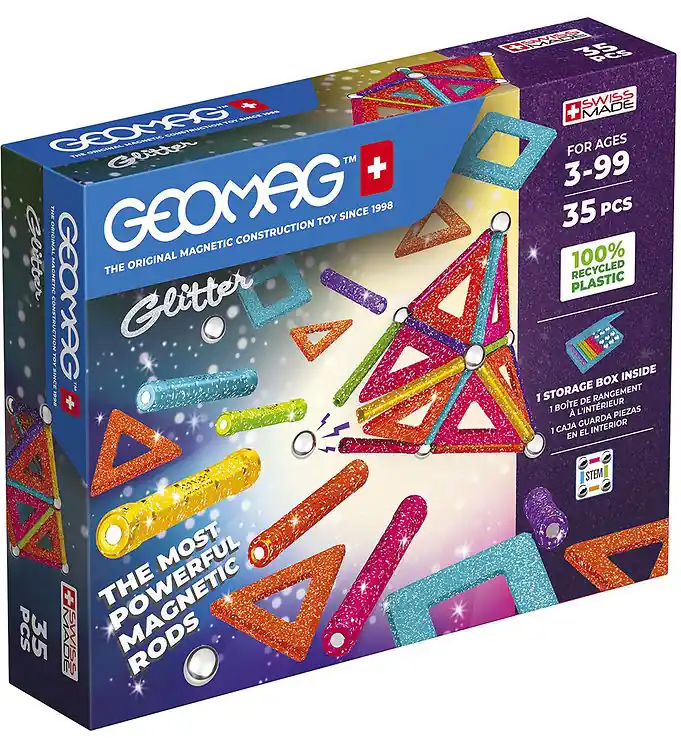 Laatste Kans Geomag Magneetset - Glitter Panelen Gerecycled - 35 Onderdelen
