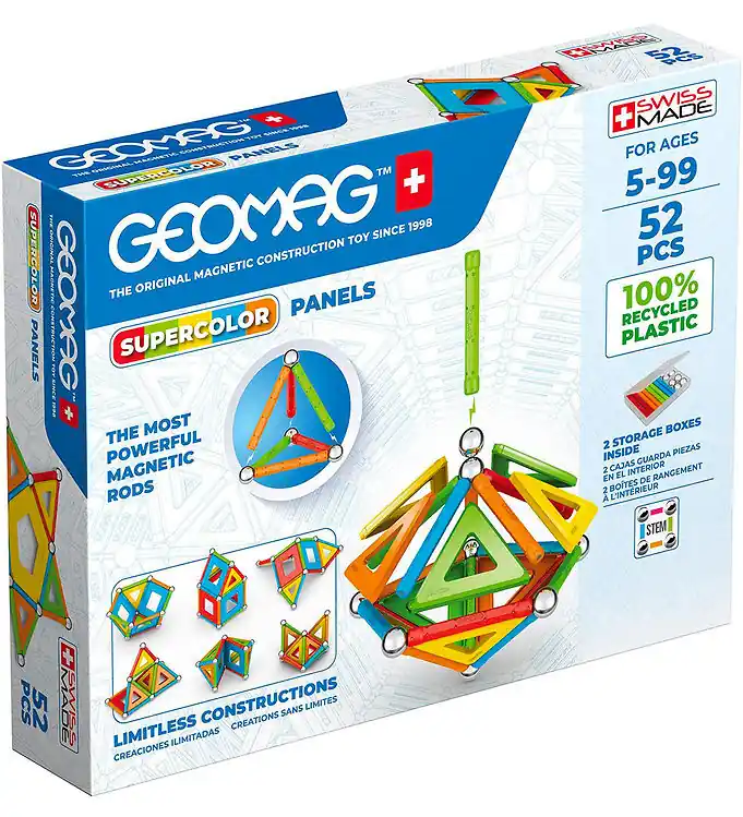 Korting Geomag Magneetset - Supercolor Panels Recycled - 52 Onderdelen
