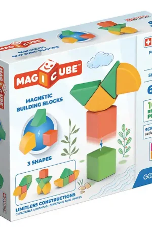 Geomag Magneetset - Magicube 3 Shapes Gerecycled - 6 Onderdelen Gereduceerde Prijs