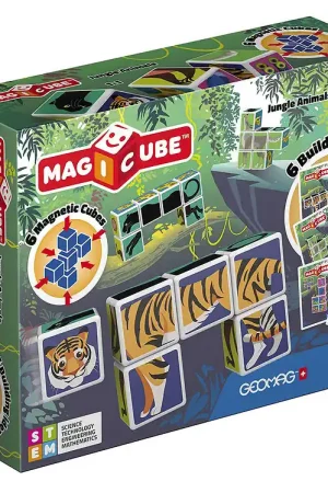 Bestel Nu Geomag Magneetset - Magicube bedrukt Jungle Animals - 6 Onderdel
