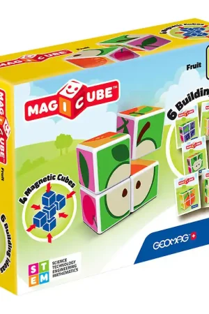 Geomag Magneetset - Magicube bedrukt Fruits - 4 Onderdelen Voordeelprijs