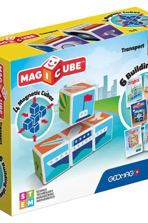 Gecertificeerd Geomag Magneetset - Magicube bedrukt Transport - 4 Onderdelen