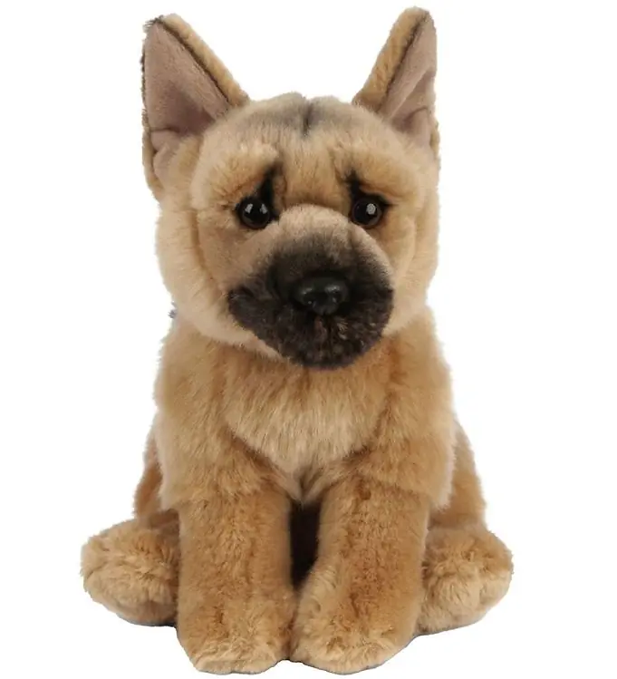 Hoge Kwaliteit Living Nature Knuffel - 23x16 cm - Duitse herder - Bruin