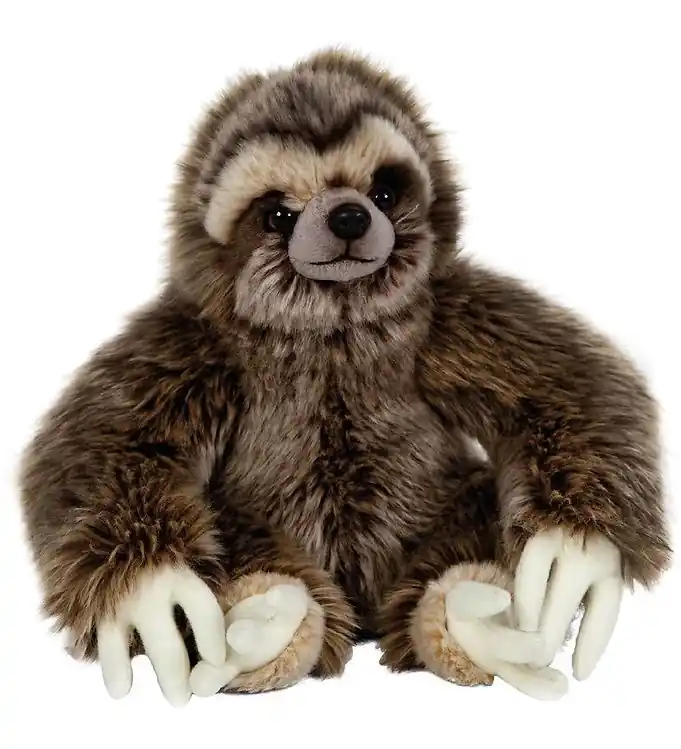 Living Nature Knuffel - 23x13 cm - Luiaard - Bruin Hoge Kwaliteit
