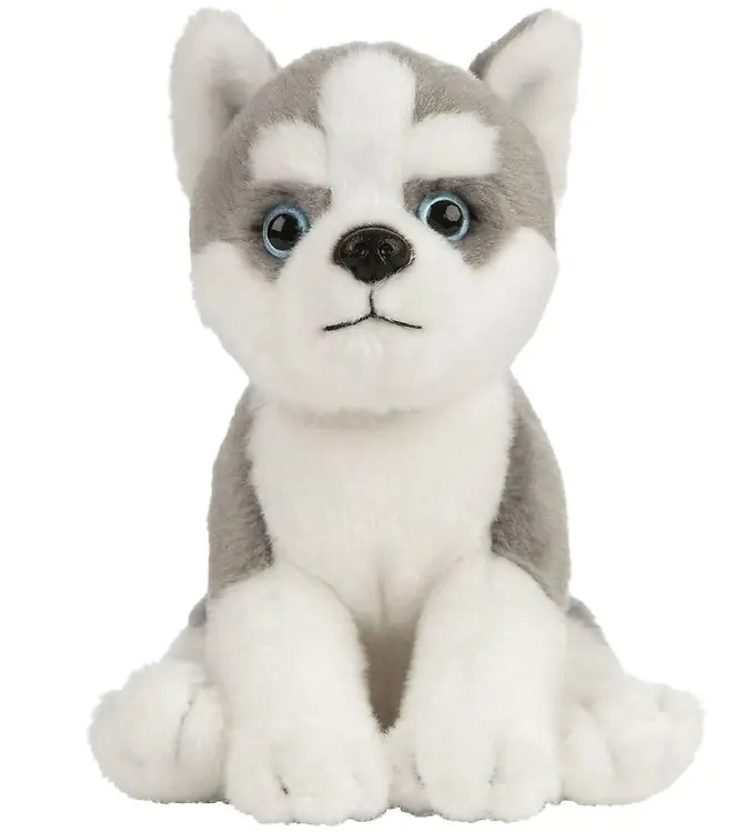 Voordeelprijs Living Nature Knuffel - 17x7 cm - Husky Puppy - Grijs/Wit