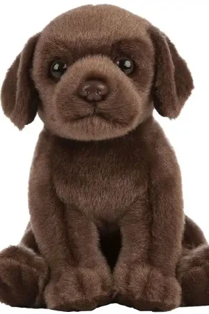 Living Nature Knuffel - 16x8 cm - Labrador Puppy - Bruin Koop Online
